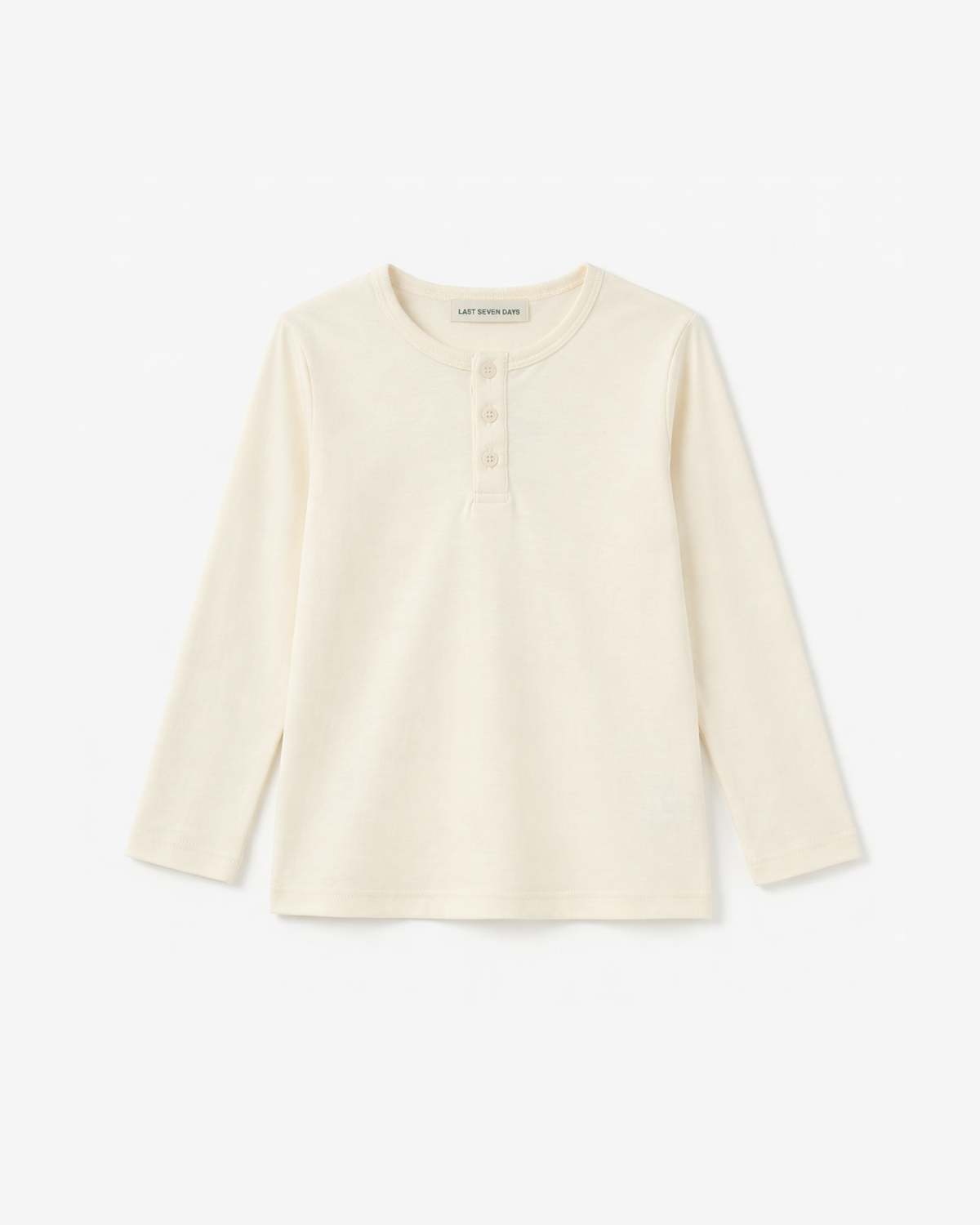 UNISEX WHITE BONE HENLEY H-01