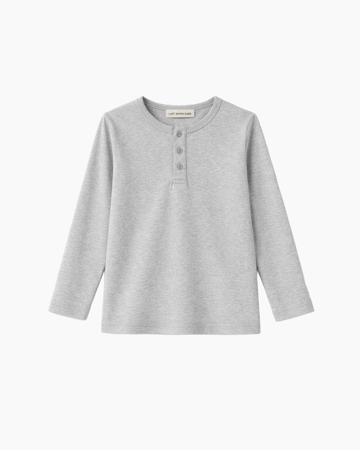 UNISEX GREY SMOKE HENLEY H-03