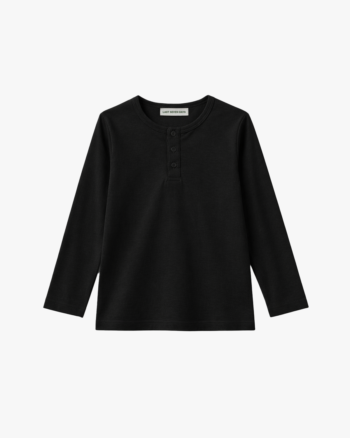 UNISEX BLACK BONE HENLEY H-02