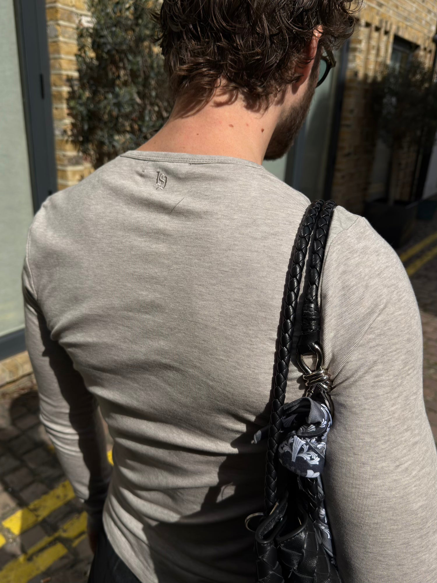 UNISEX GREY SMOKE HENLEY H-03